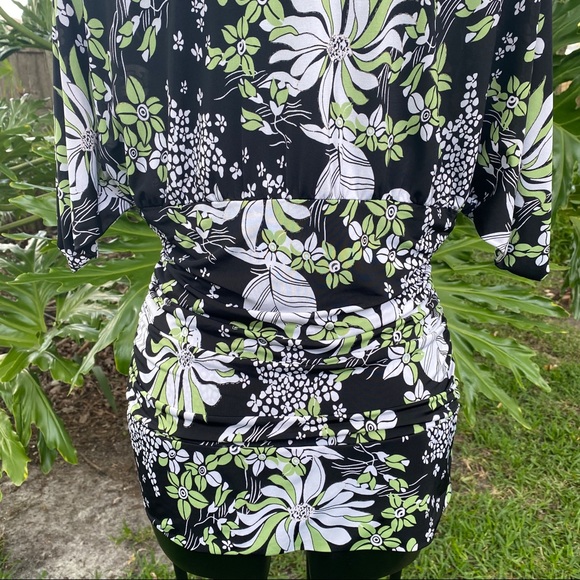 Vintage Rampage 90’s Black & Green Floral Blouse - Picture 8 of 8